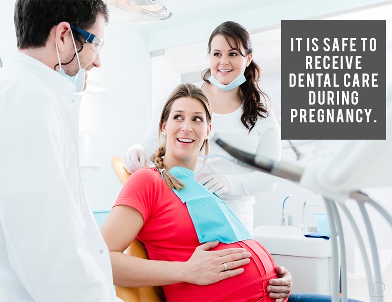 You can receive many dental treatments throughout your pregnancy.