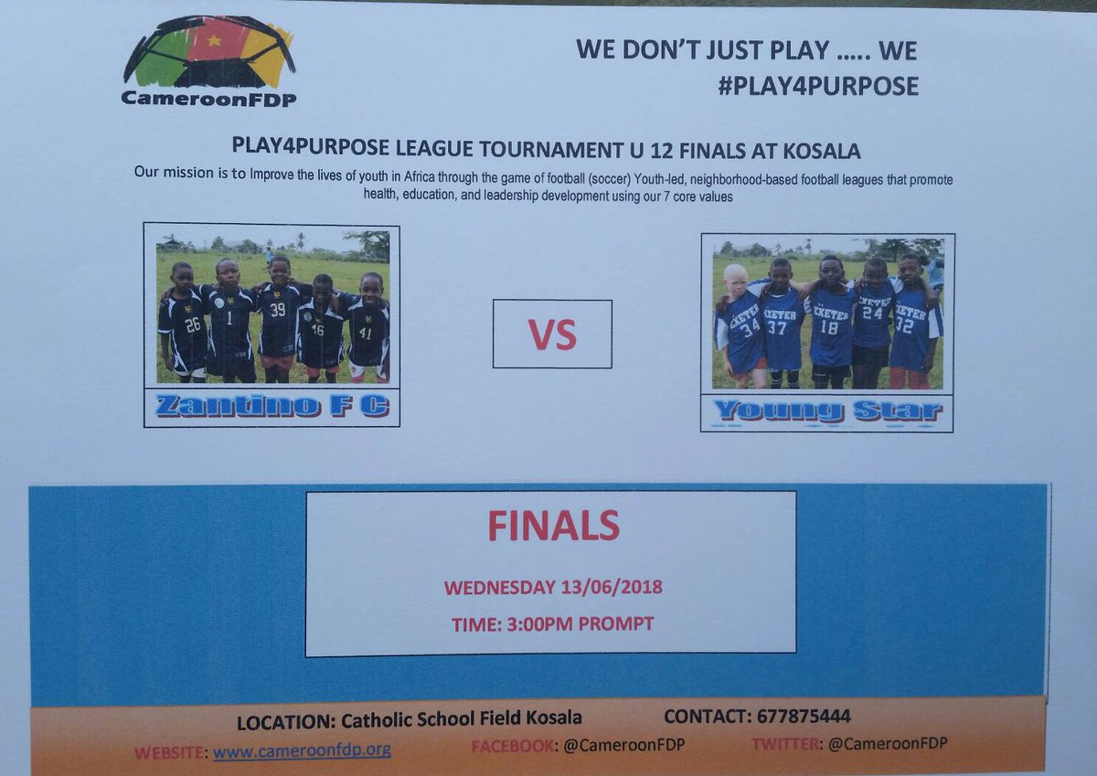 openfieldintl's tweet image. While Barcelona F C at Nkamlikum still finds it difficult to accept being defeated by Chelsea F C, #youths in #Kosala are preparing hard for the first edition of #PLAY4PURPOSE #championships on #Wednesday 13 June 2018. Is a #competition not to be miss i assure you  that!!!! FIFA