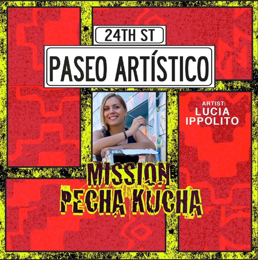 This SAT June 9 at <a href="/PrecitaEyesLove/">PrecitaEyesMuralists</a> (2981 24th St) from 2PM-4PM, check out Pecha Kucha "Women muralists in the Mission" featuring <a href="/dj_agana/">DJ Agana Con Ganas !</a>, <a href="/TwinWallsMurals/">Twin Walls Mural Company</a> (Elaine Chu and <a href="/michopwong/">Marina Perez-Wong </a>) and Lucia Ippolito. #PaseoArtistico #twinwallsmuralcompany #DJAgana #LuciaIppolito