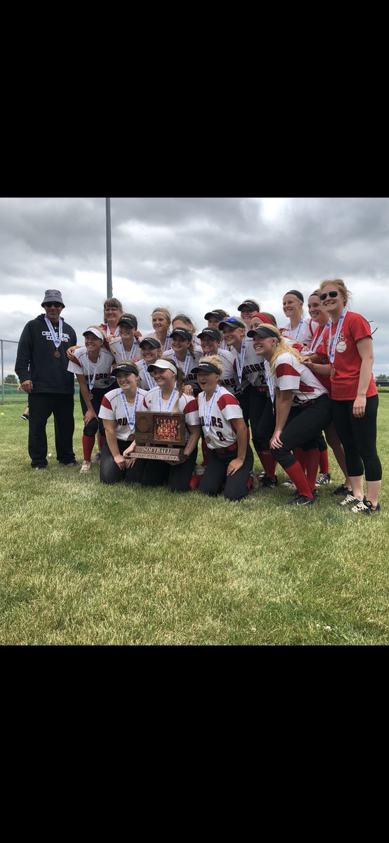 CHS_Softball_1's tweet photo. After 10 innings, the Cougars are victorious. 6-3 over Buffalo for a 3rd place finish in State. GO COUGARS https://t.co/WAaxyl0yoU
