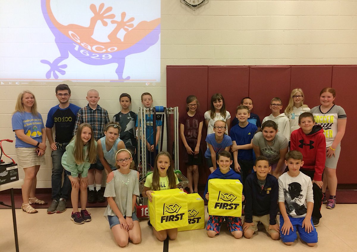 FRC1629's tweet photo. GaCo is fortunate to have gracious seniors spend their first moments of academic freedom back in Garrett County Schools. This year Patrick and Dawson provided robotics demonstrations and STEM waypoint lessons to various schools. #STEM #gaco1629 #garrettcountymd #stemsquad https://t.co/G9G0Nt9TzW