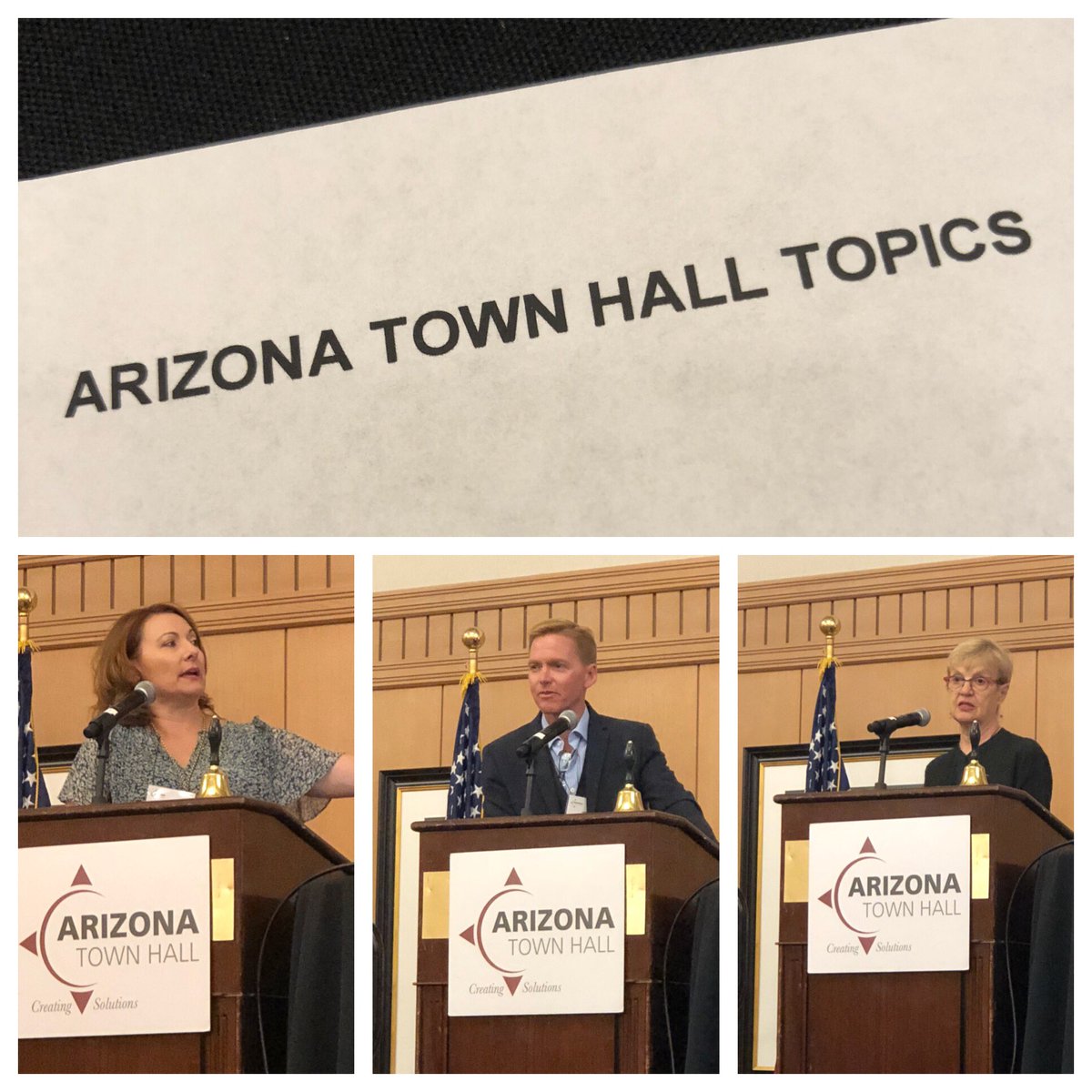 EvelynCasuga's tweet photo. Selecting from #Workforce, #HealthyCommunities, #CivilityPublicDiscourse for 2020 @AzTownHall topic. Impactful and compelling presenters! https://t.co/eBBQrgFC60
