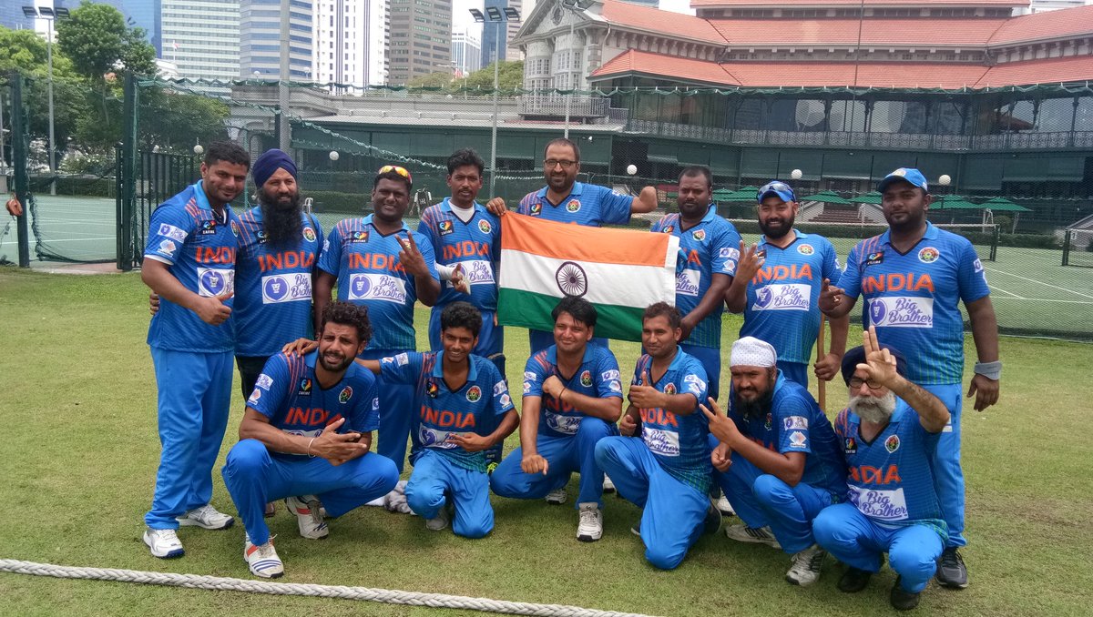 InditvI's tweet photo. @sehgalashish1 @AmitShah @imVkohli @rajnathsingh @therealkapildev @subhashchandra @samonwheel @SrBachchan @BeingSalmanKhan  @TCGEHLOT @@vijay_sampla @NitaMAmbani congratulations to Team India(physically challenged) cricket team of India who winAllan border cup in Singapore by 2-1 https://t.co/QGFQRlmvfW