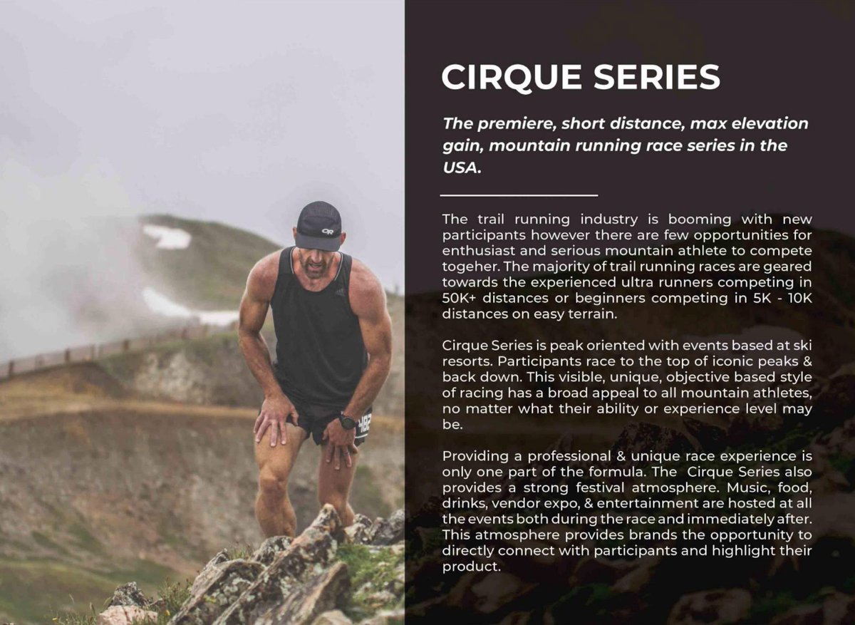 Pumped to be part of the Cirque Series happening this summer!  The Cirque Series is the premier mountain running series in the USA. Thx <a href="/JulianCarr/">JulianCarr</a> for creating such a great event. First Race: <a href="/BrightonResort/">Brighton Resort</a> - June 30th. Register here: cirqueseries.com/home #pushpeaks