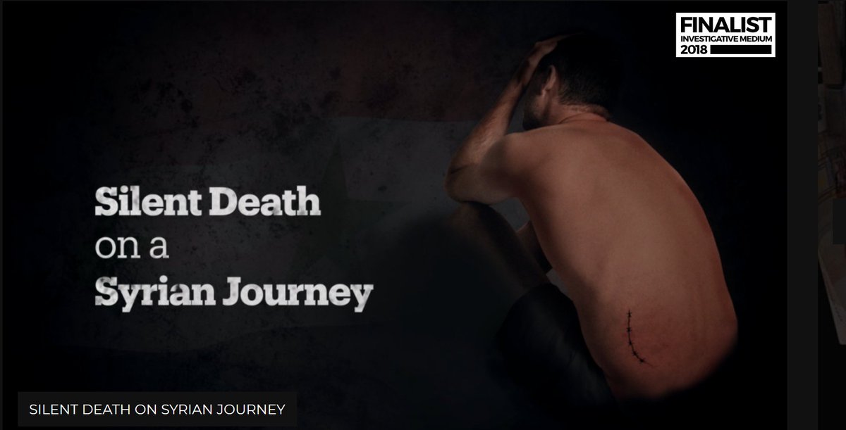 gijn's tweet photo. 2018 @DIGawards Best Investigative Medium Film winner: Silent Death on a Syrian Journey. "This film forces us to confront the inhumanity that has defined the treatment of some of the most vulnerable on earth." @trtworld https://t.co/GETRoMaD9D https://t.co/62LP4bYdRN