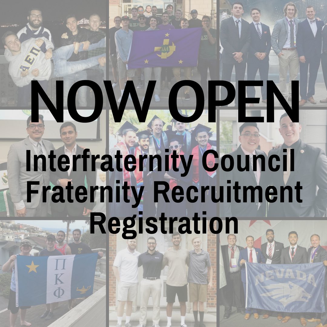 Registration for <a href="/nvifc/">Nevada IFC</a> Fall Recruitment is now OPEN! Go to unevadarenoifc.mycampusdirector2.com/landing/ to register today OR visit unr.edu/fraternal to check out our upcoming #NevadaFSL community events!!! #UNR #UNevadaReno #GoGreek #NevadaIFC