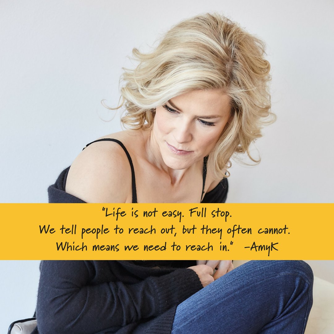 AmyKHutchens's tweet photo. Life is not easy and too often we tell people to reach out when they actually cannot.
Which means we must reach in. Let’s make a pact today to lessen our judgmental observations, and to actively increase our understanding, love and support. Reach into someone’s life today. https://t.co/NYNZIADpfn