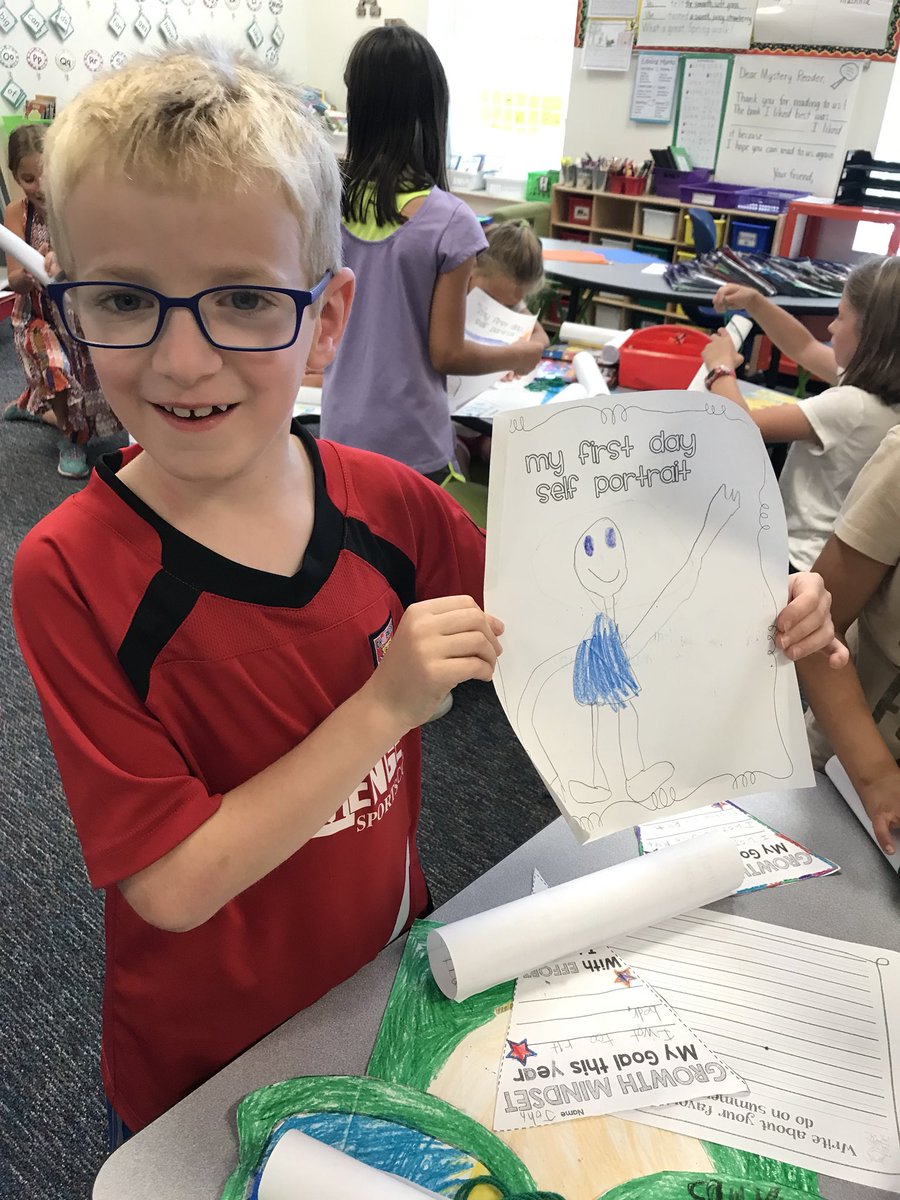 MaryAnneBShaw's tweet photo. Wow! How we’ve grown this year! @ScottsRidgeES 1st graders opened their time capsules from the beginning of the year. Did I really do this? #ReadyFor2nd https://t.co/Z7B64cu99c