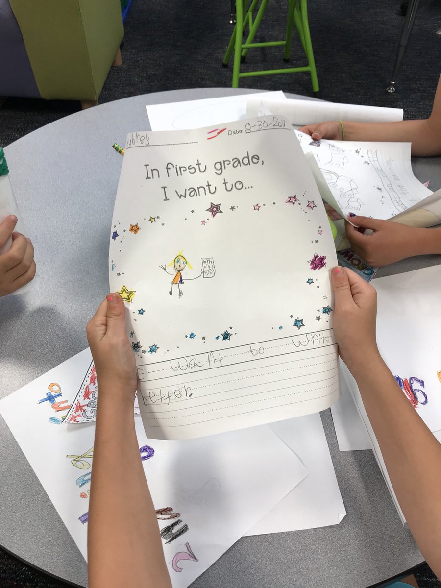 MaryAnneBShaw's tweet photo. Wow! How we’ve grown this year! @ScottsRidgeES 1st graders opened their time capsules from the beginning of the year. Did I really do this? #ReadyFor2nd https://t.co/Z7B64cu99c