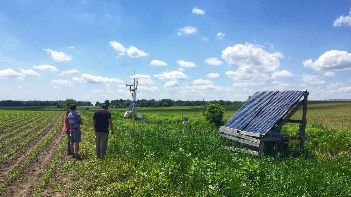 Watershed and field site tour today <a href="/merrinm/">Dr. Merrin Macrae</a> <a href="/AWF_Research/">Ag Water Futures</a> <a href="/UW_Hydromet/">Richard Petrone</a> <a href="/mazda_kompani/">Mazda Kompani</a>