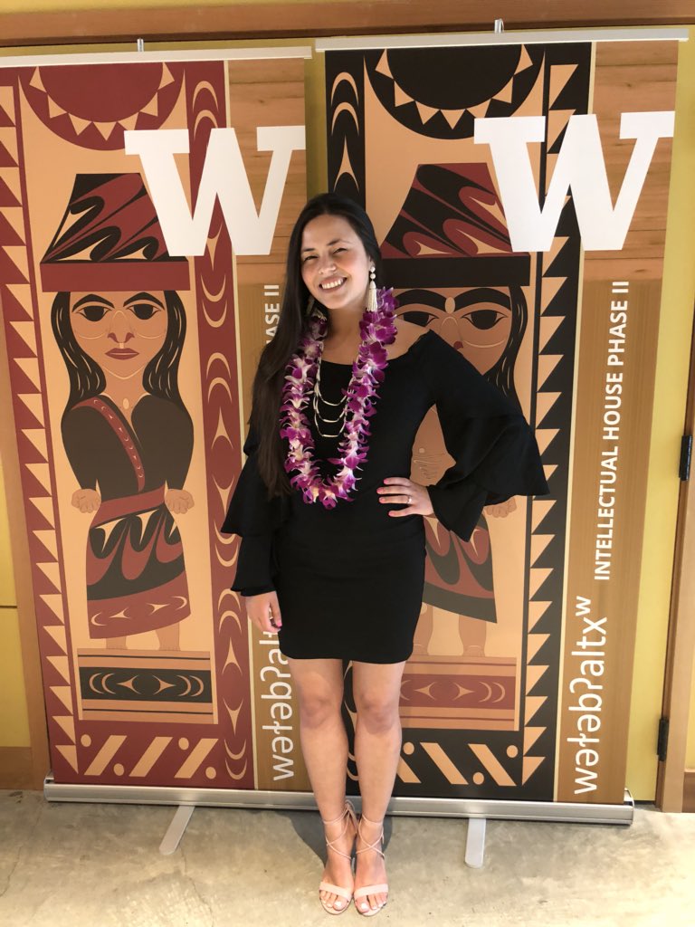 ByChristineDay's tweet photo. so grateful for my family, my friends, and my mentors. receiving this blanket was an emotional moment. thank you for lifting me up. #NativeGraduate ❤️ https://t.co/AK9kcZhTXz