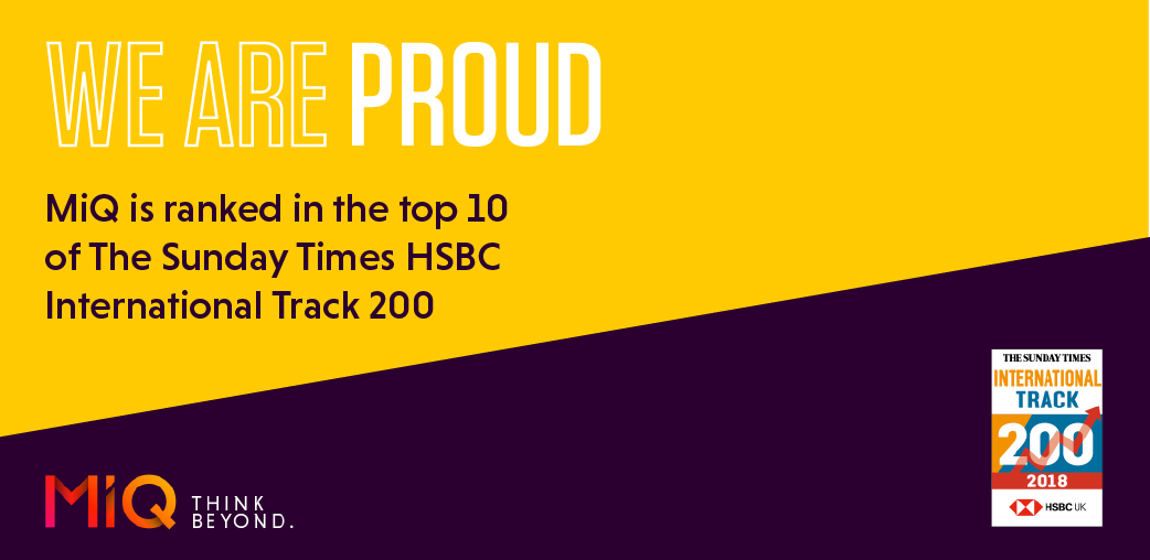 Bextor's tweet photo. We’re proud to announce that MiQ is ranked in the Top 10 for the 2nd year running on The Sunday Times HSBC Int’l Track 200, which will be published in the Business section this weekend @wearemiq @HSBCUKBusiness @ST_FastTrack. #wearemiq #IntTrack200 https://t.co/oEhRmt5YSP