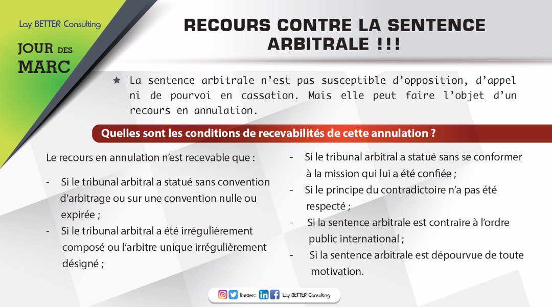 360Conseils's tweet photo. Si vous doutez encocre de l'efficacité de l'#Arbitrage, apprenez que la #sentencearbitrale a autorité de chose jugée même si elle peut être l'objet d'une demande en annulation à certaines conditions. #JourdesMarc https://t.co/gRKE38TYAa