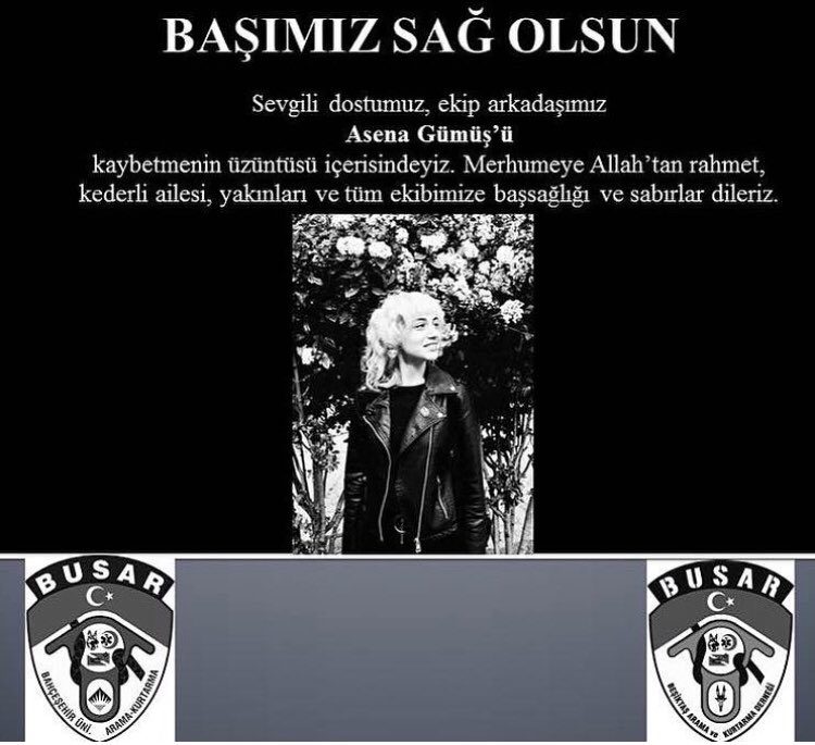 Sevgili dostumuz, ekip arkadaşımız Asena Gümüş’ü kaybetmenin üzüntüsü içerisindeyiz. Merhumeye Allah’tan rahmet, kederli ailesi, yakınları ve tüm ekibimize başsağlığı ve sabırlar diliyoruz.
