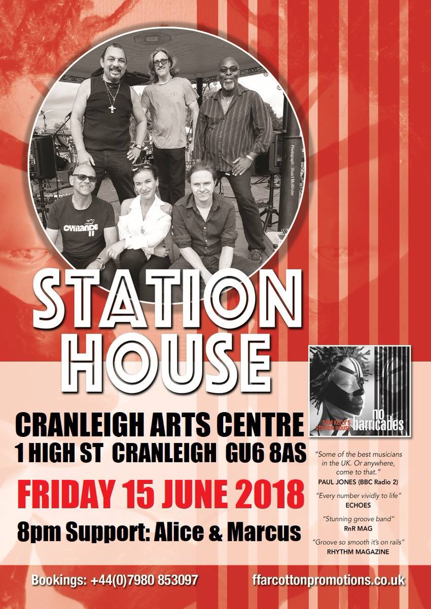 cranleigharts's tweet image. One week to go! Join Sam Kelly's Station House at Cranleigh Arts next Friday @ 8pm. A #groove band with dancing very much in mind. "Some of the best musicians in the UK - or anywhere come to that!" - Paul Jones on @BBCRadio2  #livemusic #surreygigs @randamag @Bluesdoodles 🎶