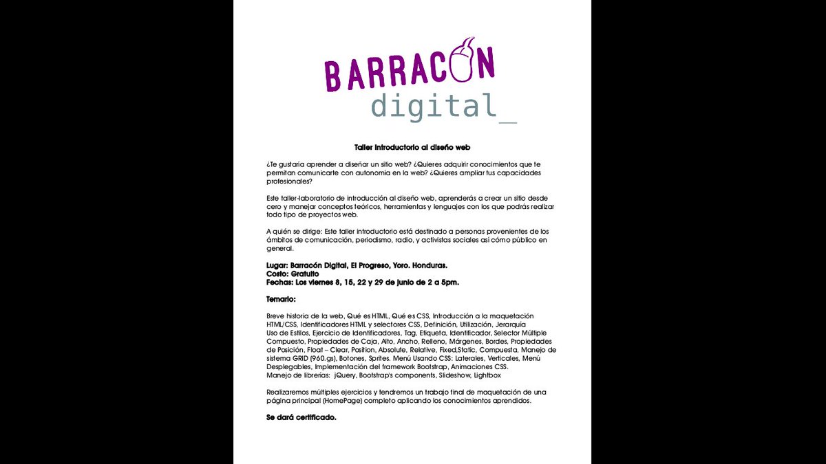 BarraconDigital's tweet photo. Este viernes y todos los viernes de Junio son #ViernesdeWeb en el Barracón Digital.
#LaWebQueQueremos
#WebSegura
#InternetSomostodas
#TheWebWeWant
#Securetheweb
#MakeanInternet https://t.co/WHDMG4w3uD