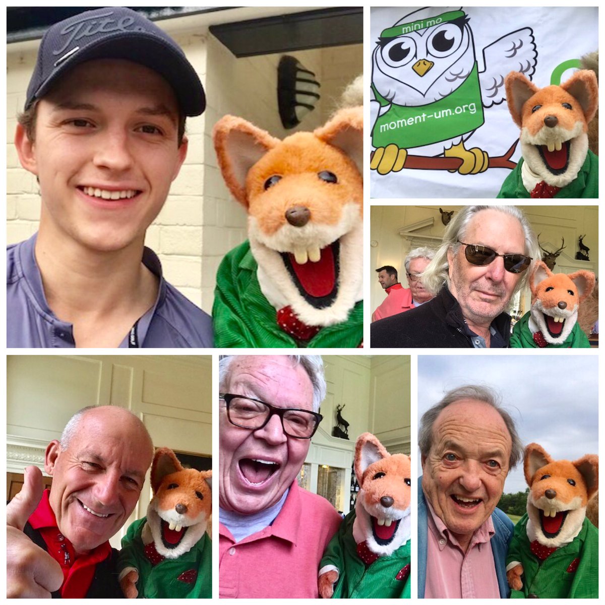 realbasilbrush's tweet photo. What a wonderful day today @TheRichmondGC raising lots of money for @MomentumCharity I met Mr #SteveCoppell Mr #WayneEagling Mr #SteveJones Mr #JamesBolam and even caddied for Mr #SPIDERMAN ! @TomHolland1996 he had a hand in spinning The World Wide Web!! HaHaHa BoomBoom!! 🕸🕷😉 https://t.co/d9cpXXgLnh