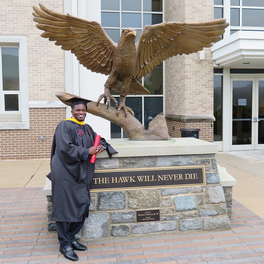 SummerSearch's tweet photo. Congrats to Kola Aderinto from @SummerSearchBOS on earning his Master’s Degree from @saintjosephs a few weeks ago!! By the way, his two sisters are also amazing #SummerSearchAlumni! #SummerSearchGrad #Hawk18 #FlashbackFriday https://t.co/lyTQ0JYSAh