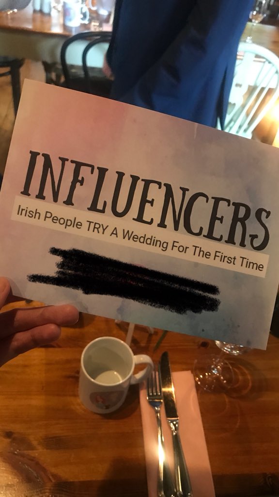 TheTryChannel's tweet photo. We are at one of our resident TRYers (@Clisare) wedding!!
We wanted to make the โIrish People Get Married For The First Timeโ joke but it seems someone got there before us! ๐
#CLALEX https://t.co/8isouItB7s