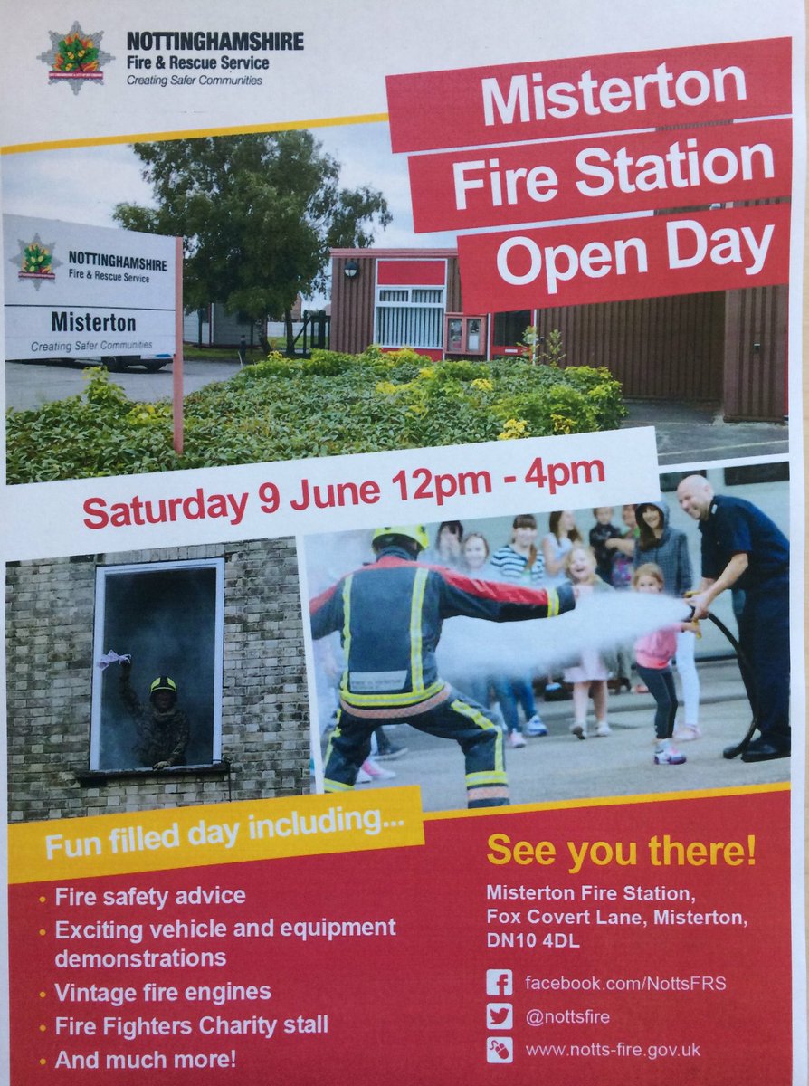 MistertonCFR's tweet photo. Please show your support to your local firefighters at Misterton Fire Station open day. These people are here to take care of you, your family &amp; your community in your hour of need - please go along &amp; show your support, tomorrow Sat 9 June 12pm to 4pm. We'll be there 👍🏻@maxeve3 https://t.co/v0QE1F9U5x