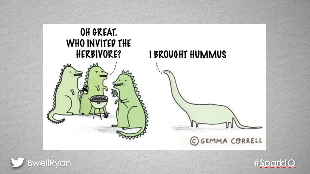21Toys (@21toys) on Twitter photo While we naturally build teams with people that we think are like us, it turns out that diverse teams are actually better positioned to solve creative problems. <a href="/BwellRyan/">Ryan Burwell</a> is talking about this at #SparkTO today! Who are the herbivores that aren't at your table? While we naturally build teams with people that we think are like us, it turns out that diverse teams are actually better positioned to solve creative problems. <a href="/BwellRyan/">Ryan Burwell</a> is talking about this at #SparkTO today! Who are the herbivores that aren't at your table?