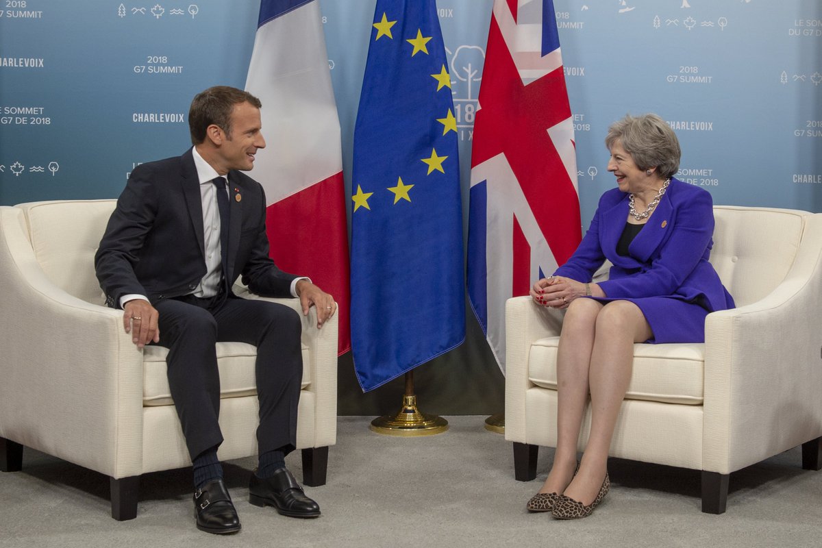 PM <a href="/theresa_may/">Theresa May</a> has met <a href="/EmmanuelMacron/">Emmanuel Macron</a> at the #G7 summit.