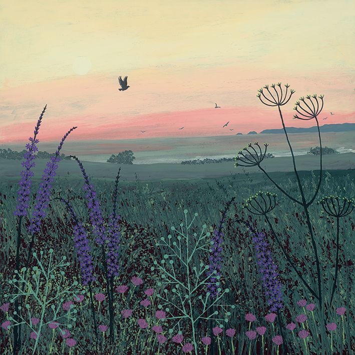 Jo Grundy is the artist here. I’m really pleased to find a picture by her that’s set at dusk.  ( I think it’s dusk!) another popular  painter  on my posts.  I like this.
