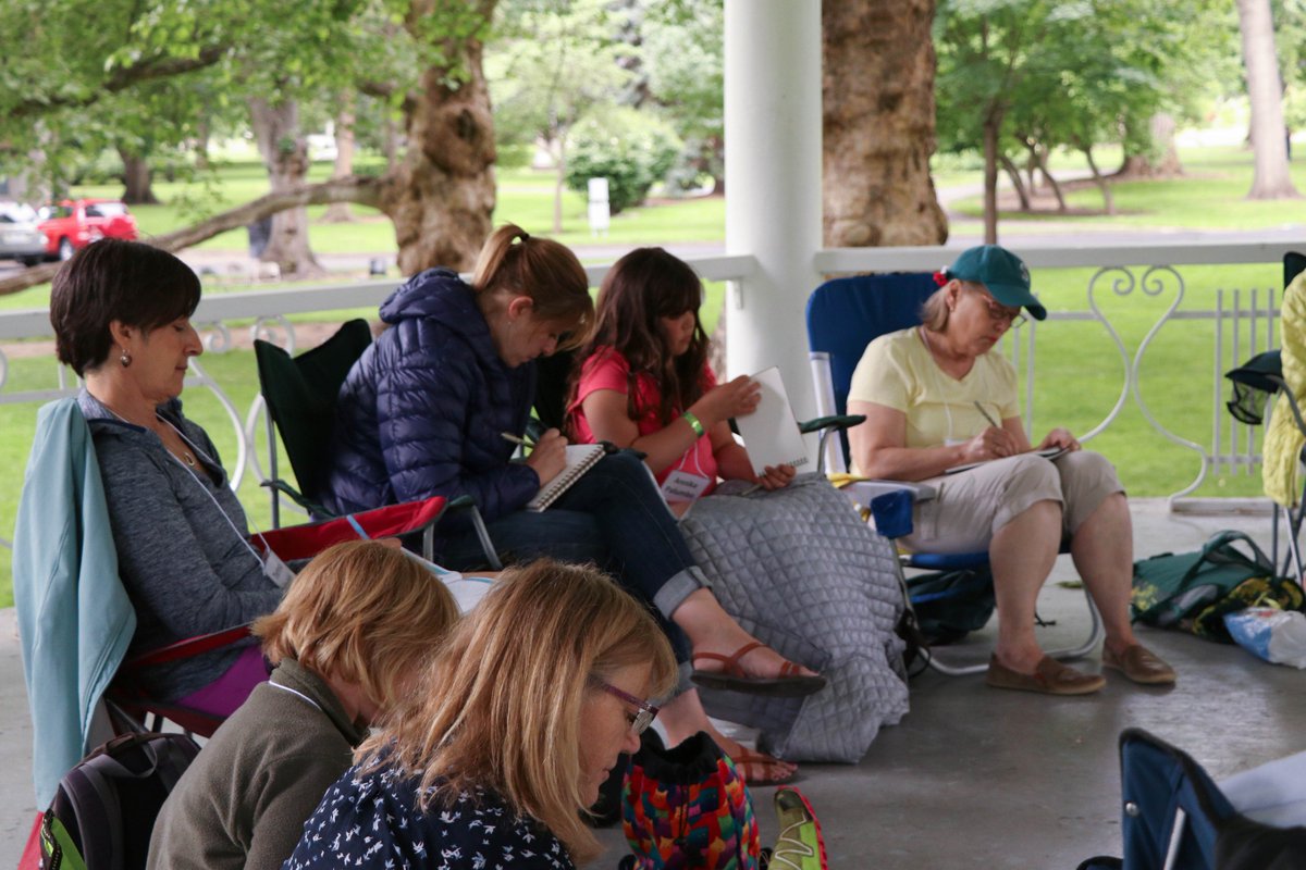 Nothing like nature journaling on a lovely day in Pioneer Park! A beginner's guide to nature journaling: Open your eyes and ears, observe the world around you, and start writing!