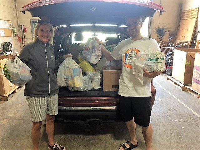CityofLdnOnt's tweet photo. Thanks, Zone E for these generous donations to the London Cares Curb Hunger Food Drive for the London Food Bank! The curbside collection finishes today, but donations are accepted at fire stations &amp; grocery stores until tomorrow. #LdnOnt https://t.co/WGXNfKlfvg