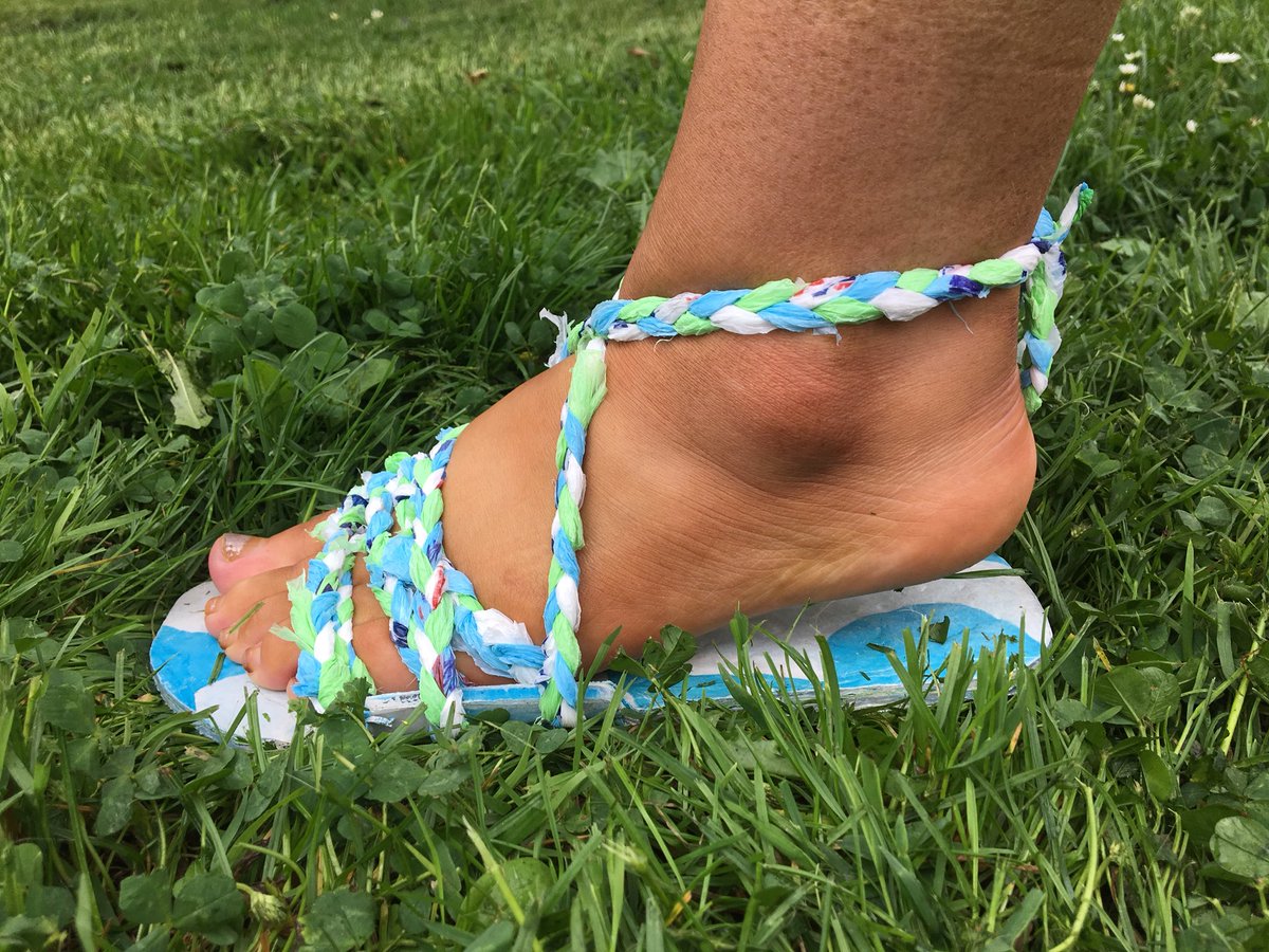 Our kit turns WASTE PLASTIC BAGS into SHOES.... the process is simple and easy. The shoes are made out of 100% recycled plastic, what a great way to support #WorldOceanDay2018 🌎👣#EcoToes
