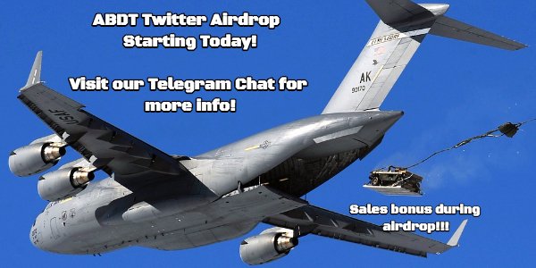 TWITTER AIRDROP Happening Now!

UP to a 25% bonus during Airdrop. 
More details on Telegram pinned post: 
bit.ly/2M8O8ct

#ABDT #AtlantisBlue #ICO #larimar #Stellar #Tokensaleislive #Cryptocurrency #TokenSale #BUYABDT