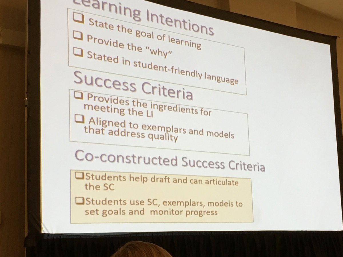 cwhinsch's tweet photo. Learning Intentions, Success Criteria and Co-Constructed Success Criteria. Recipe to maximize learning #MissouriSCC @CorwinPress @klvandas https://t.co/DE4LARvsg1