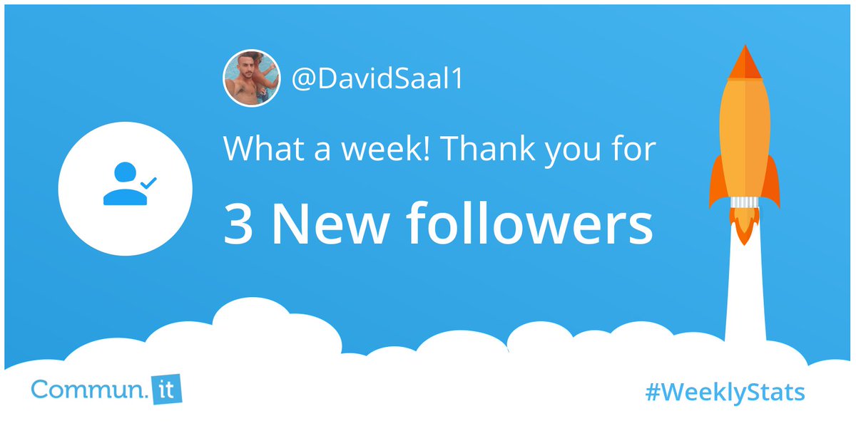 DavidSaal1's tweet photo. Weekly community update, you rock ✌ 3 New Followers &amp; 2 Replies. - Growth insight by https://t.co/YaKOpCbARl https://t.co/3AYJUmAmfA