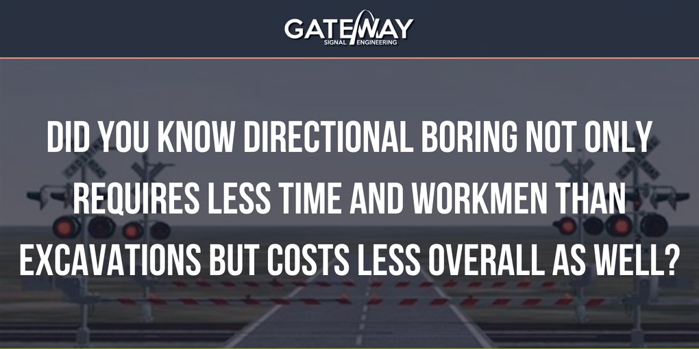 GatewaySignal's tweet photo. In addition to our construction services we provide directional boring to install underground conduit, cables, and pipes. Learn more about directional boring at https://t.co/lj0OfoBSSo #engineering #railroadengineering https://t.co/Hy0znNNBWa