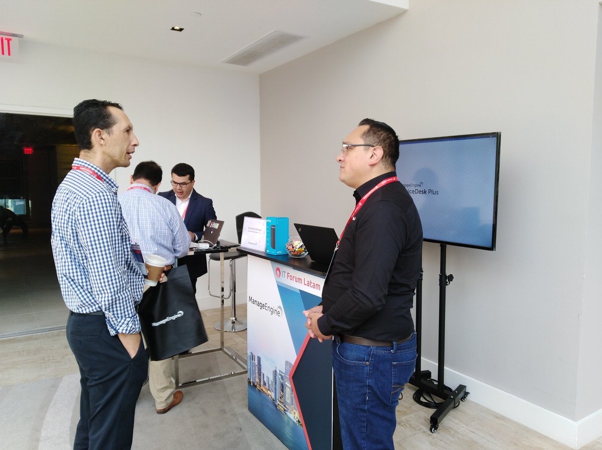 ManageEngineLA's tweet photo. Estamos compartiendo una muy productiva jornada en el #ITForumLATAM. En este momento, @edisonmendoza está hablando acerca de cómo lograr la Transformación Digital cumpliendo con ISO 27001 @wilfercala https://t.co/CIHiUXxj4B