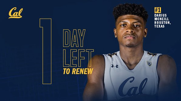 Today is the last day to renew your <a href="/CalMBBall/">Cal Basketball</a> Season Tickets! 

#GoBears #EarnIt 🐻🏀⛹️‍♂️

🎟 » calbea.rs/2Jfd6V9