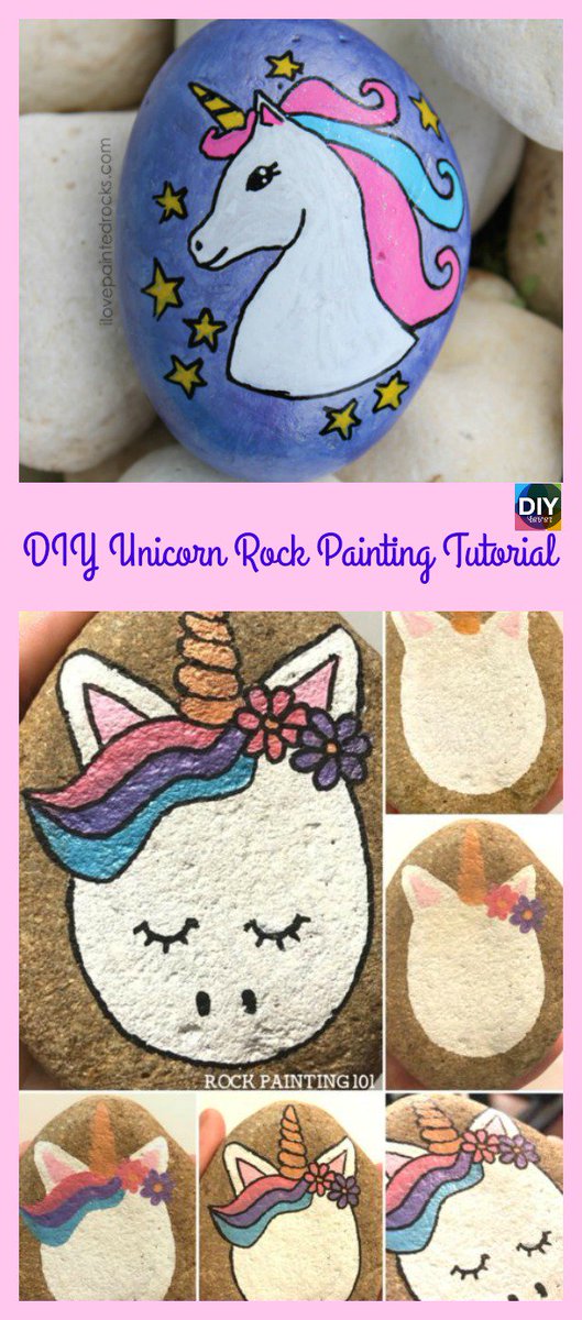 diy4everUSA's tweet photo. Adorable DIY Unicorn Rock Painting - Free Tutorial  #diycrafts #paintign #unicorn https://t.co/wM53mipOAc https://t.co/tQpjn5ineR