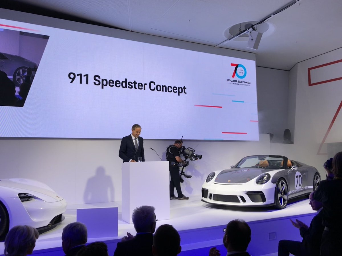 En direct du musée Porsche de Stuttgart pour les 70 ans de la marque : voici le concept 911 Speedster !
