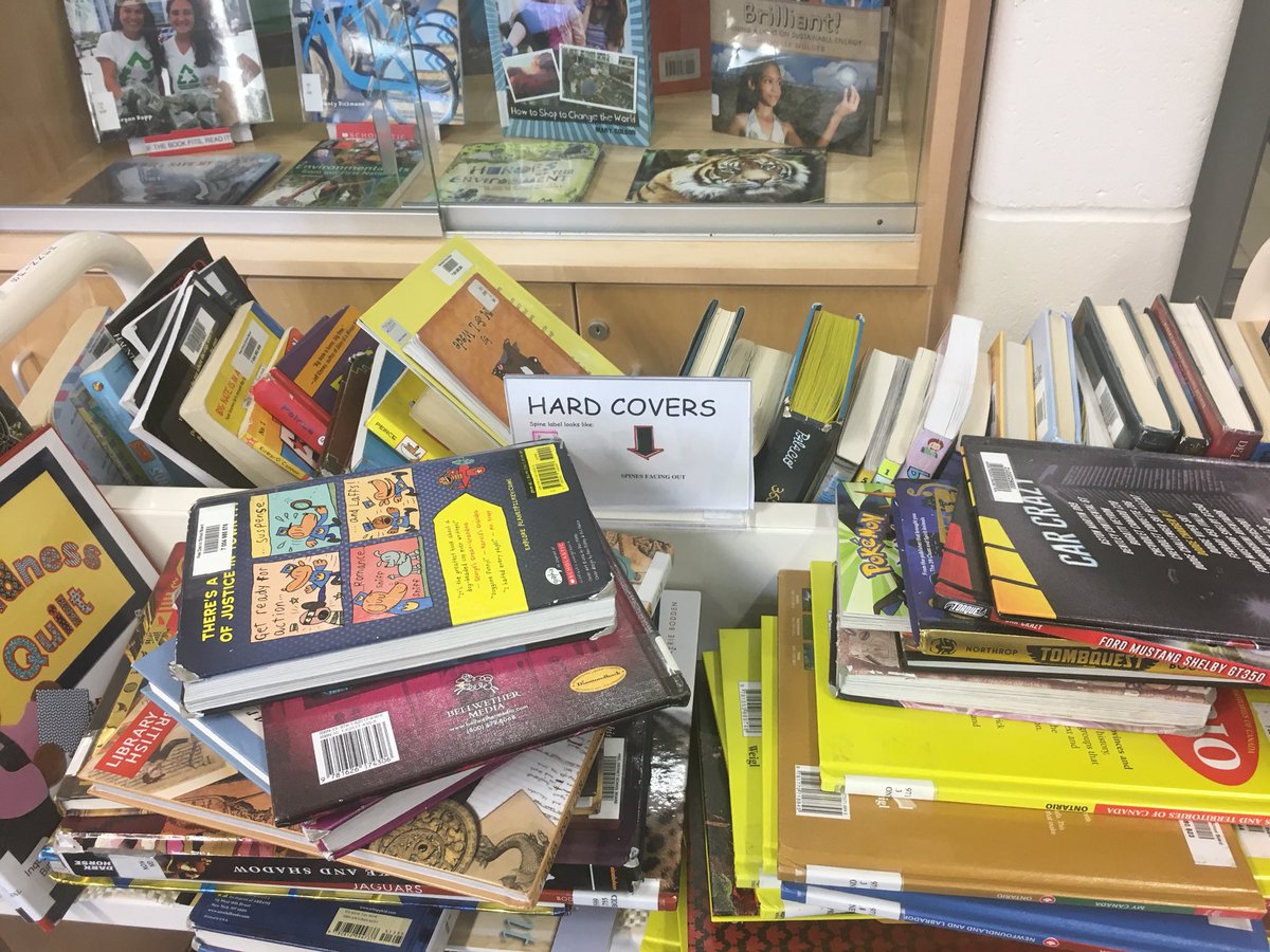 mccann_wl's tweet photo. Ugh! And so it begins...#lastdayforlibrarybooks anyone else feeling overwhelmed? @PeelSchools @PETLA_ #leavingitfortuesday #happyweekend #notevenallofthem https://t.co/B9Qi6QDddV