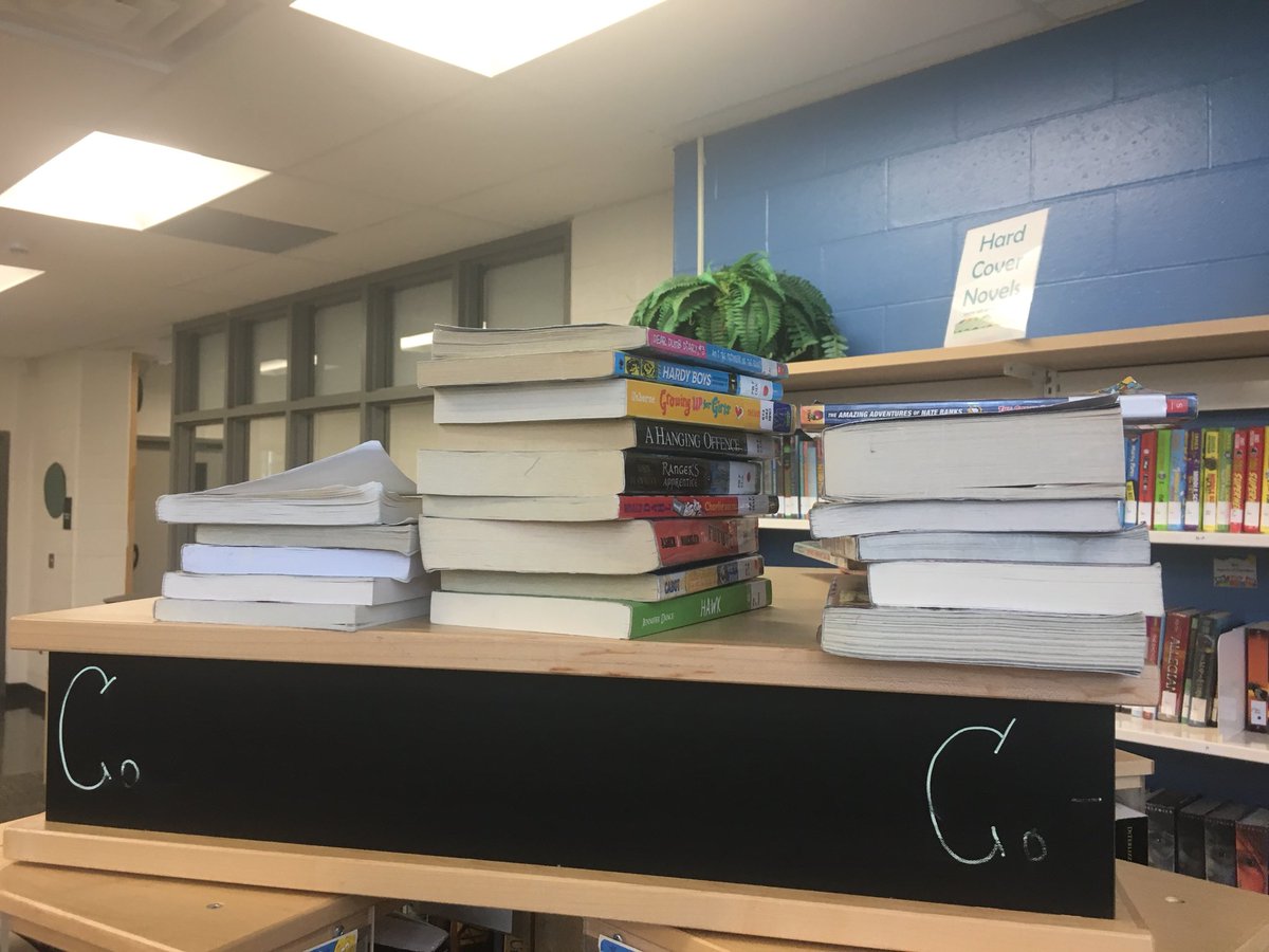 mccann_wl's tweet photo. Ugh! And so it begins...#lastdayforlibrarybooks anyone else feeling overwhelmed? @PeelSchools @PETLA_ #leavingitfortuesday #happyweekend #notevenallofthem https://t.co/B9Qi6QDddV