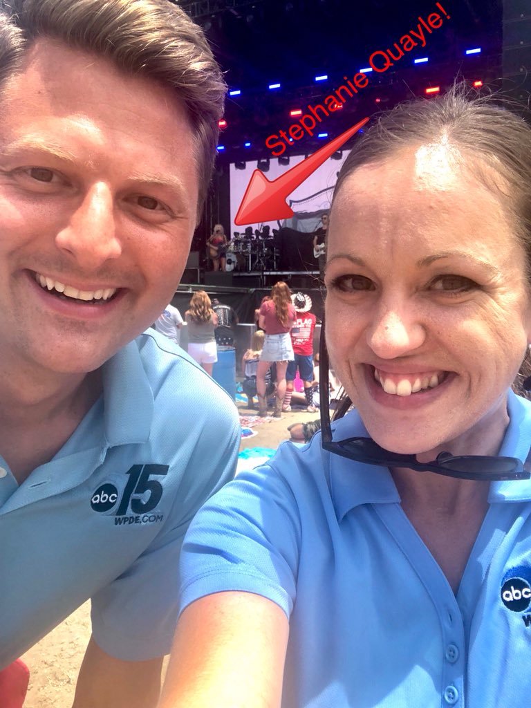 MattBarbourTV's tweet photo. #LastOnePromise!😂 @CrystalWPDE and I are your newest, BIGGEST fans, @StephanieQuayle! We REALLY enjoyed your show at @CCMFLive! #CCMF2018 https://t.co/JTDtuOfuI4