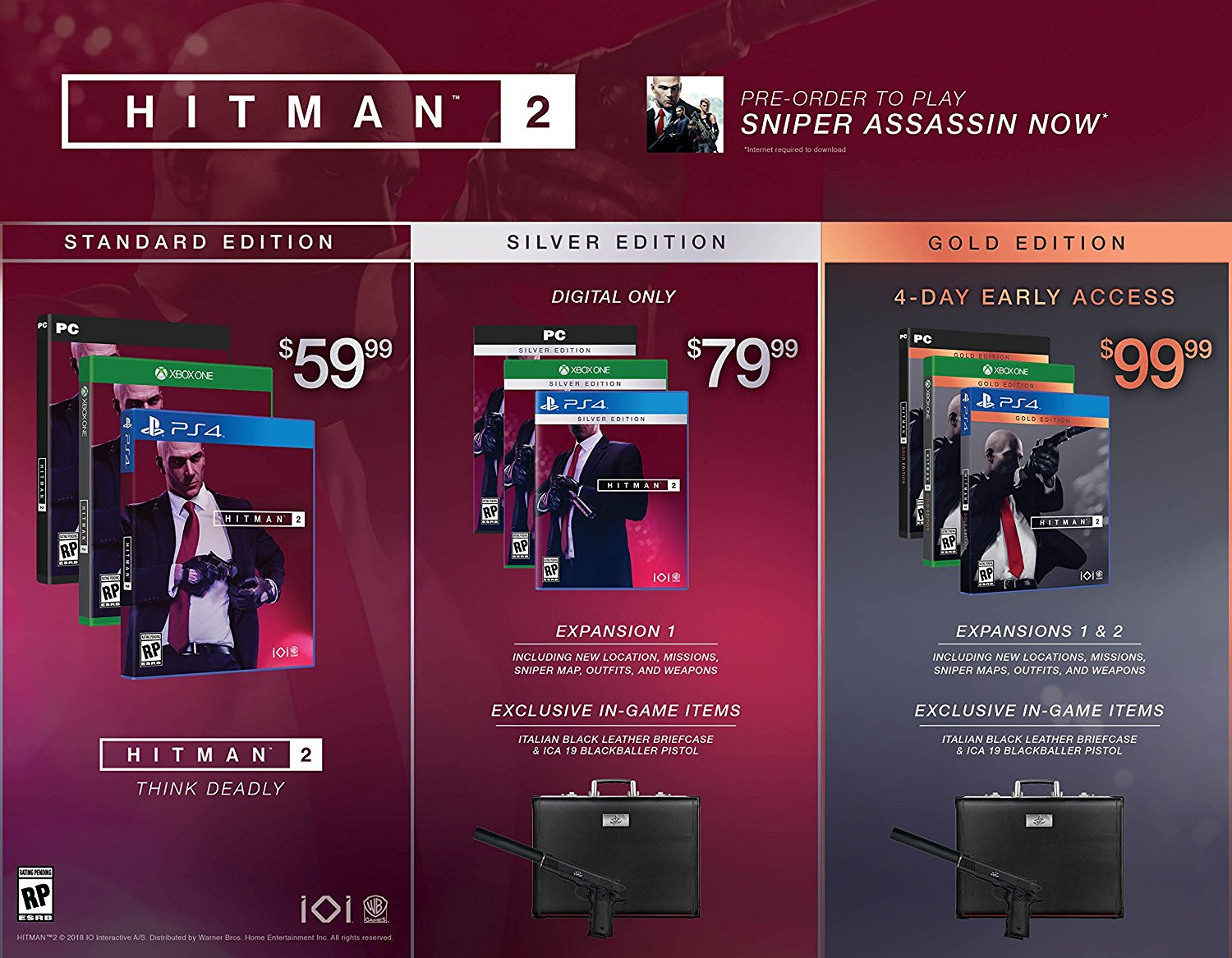 ejer flod Forfærde Wario64 on Twitter: "Hitman 2 Collector's Edition (PS4/XBO) is up for  preorder at GameStop (exclusive) https://t.co/kxXvP1skvE  https://t.co/TfYXQGoVYK" / Twitter