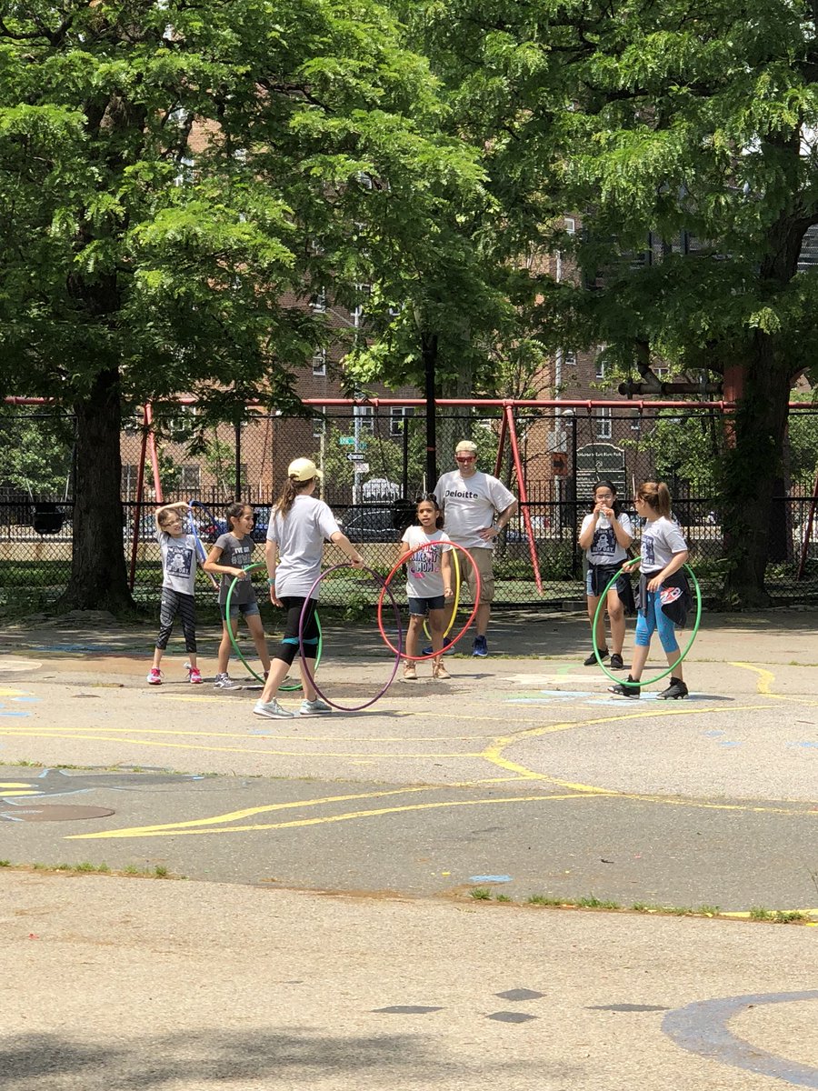 PS142M's tweet photo. It’s field day! Wiffleball, Star Wars tag, and so much more! Thank you to the @DeloitteUS volunteers for helping out on this fun and fabulous day! #ps142m #fieldday #nycschools #whycfk https://t.co/7KqPLFN8cp