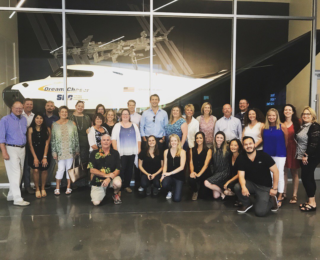 EtkinJohnson's tweet photo. #EtkinJohnson had a blast touring part of our 6M SF portfolio yesterday. Thank you to our tenant @SierraNevCorp for showing us around your beautiful space and congrats to the @hyattplace Denver/Westminster team on the grand opening! #BuildingColorado #sncdreamchaser 🚀 https://t.co/HnEuPvX1O0