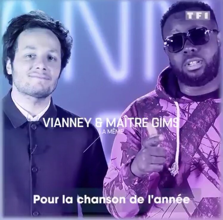 Vianney_Actus's tweet photo. Tous à vos votes ce soir pour @VianneyMusique et @MaitreGIMS pour #LaChansonDeLannée « La même » @LCDLAFLM ❤️🏆✌🏼 https://t.co/RVY4lWwRo6