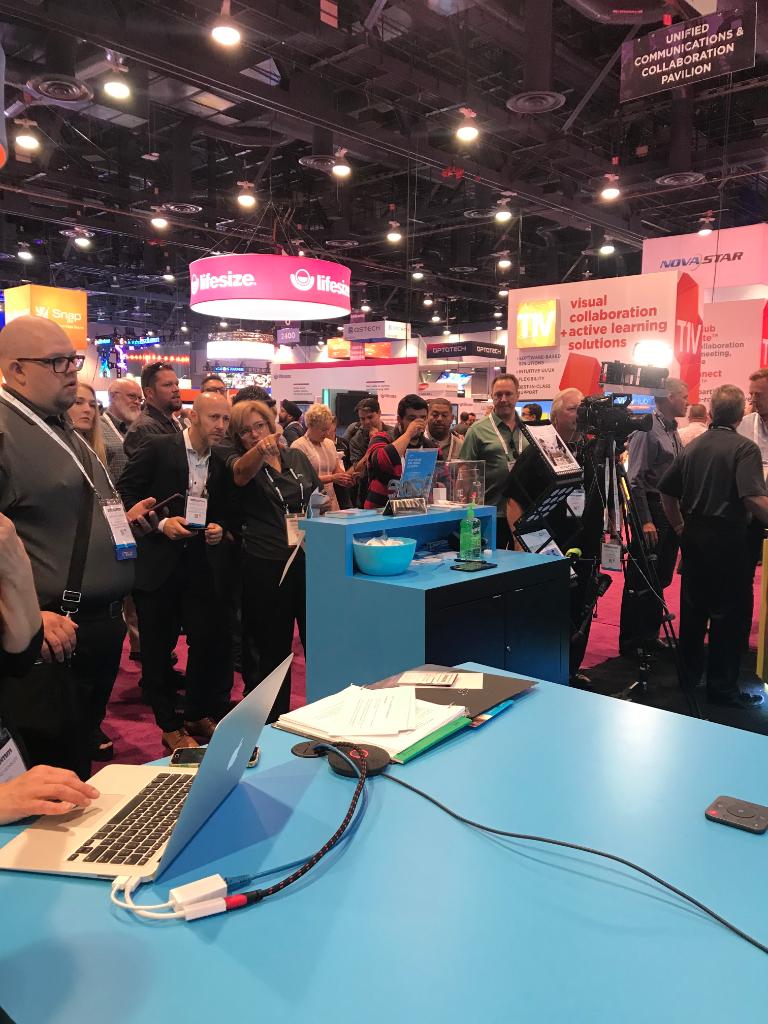LogitechBiz's tweet photo. Last game already? Don’t miss it — play #LogiTrivia for your final chance to get your name up on our leaderboard, win great prizes, and give back. Get your phone ready by going to https://t.co/hh4LTO5c9a. #InfoComm18 #AVTweeps https://t.co/vJPI6ZsvQH