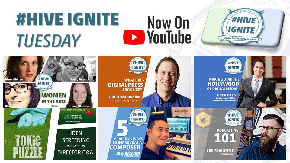 UtahDEN's tweet photo. Check out our #YouTube playlist for #HIVEIGNITEWEEK Tuesday events here: https://t.co/tIhpYJAqaA
@GrowTix @watchmyamerica @Film_Utah @AccessSaltLake
#AUDIO #COMPOSER #FILM #GAMES #AR #VR #MR #INDIEDEV #FILMMAKING #DIGITAL #PRESS #HISTORY #UT #METOO #WOMEN #ARTS https://t.co/tghBzCvozu