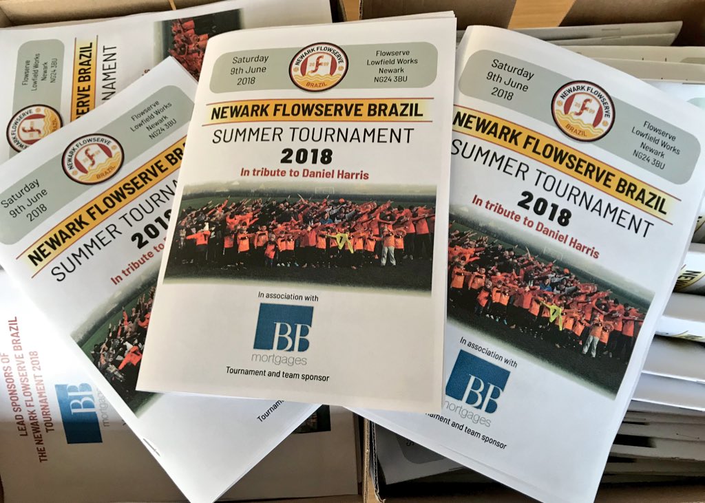 NewarkBrazil's tweet photo. We’re looking forward to the #Newark Flowserve Brazil Summer Tournament tomorrow - sponsored by @BBMortgages and in tribute to Daniel Harris #dab4Daniel ⚽️ https://t.co/A4A4ydsOk5