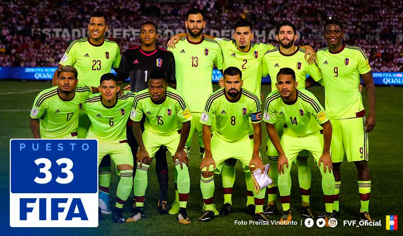 FVF_Oficial's tweet photo. La Vinotinto subió al puesto 33 del Ranking FIFA | #FVF | #SoyVinotinto | https://t.co/JouFbBikyA https://t.co/wJ0i6jdigt