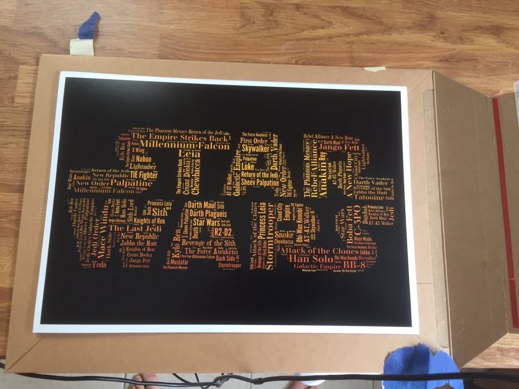 Know a Star Wars fan?
I’m giving this print to a follower at midnight tonight.
To enter;
- RT
- Follow me
Thanks! 
Perfect for 👉 #FathersDay